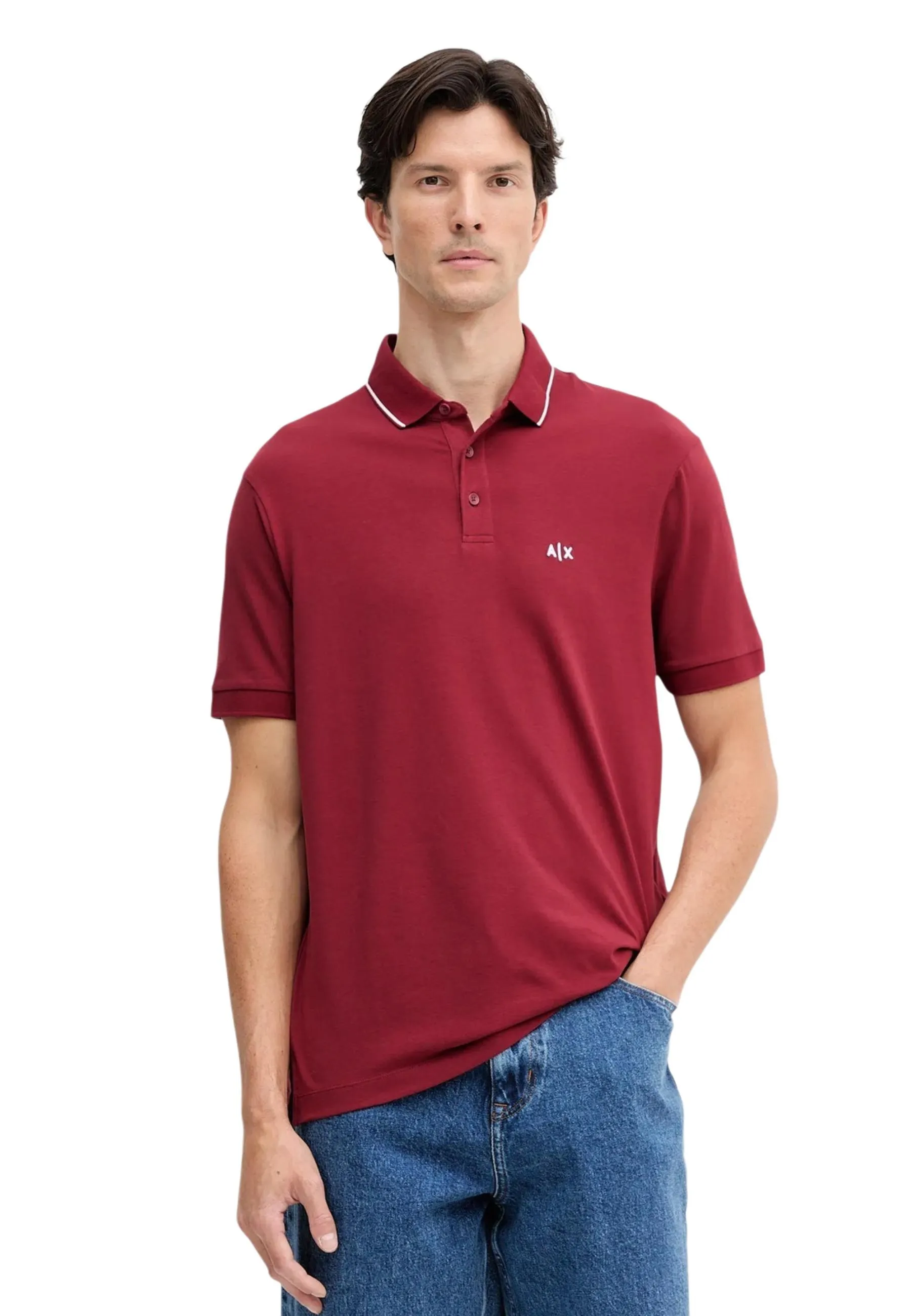 Herren Polo Bordeaux 512123