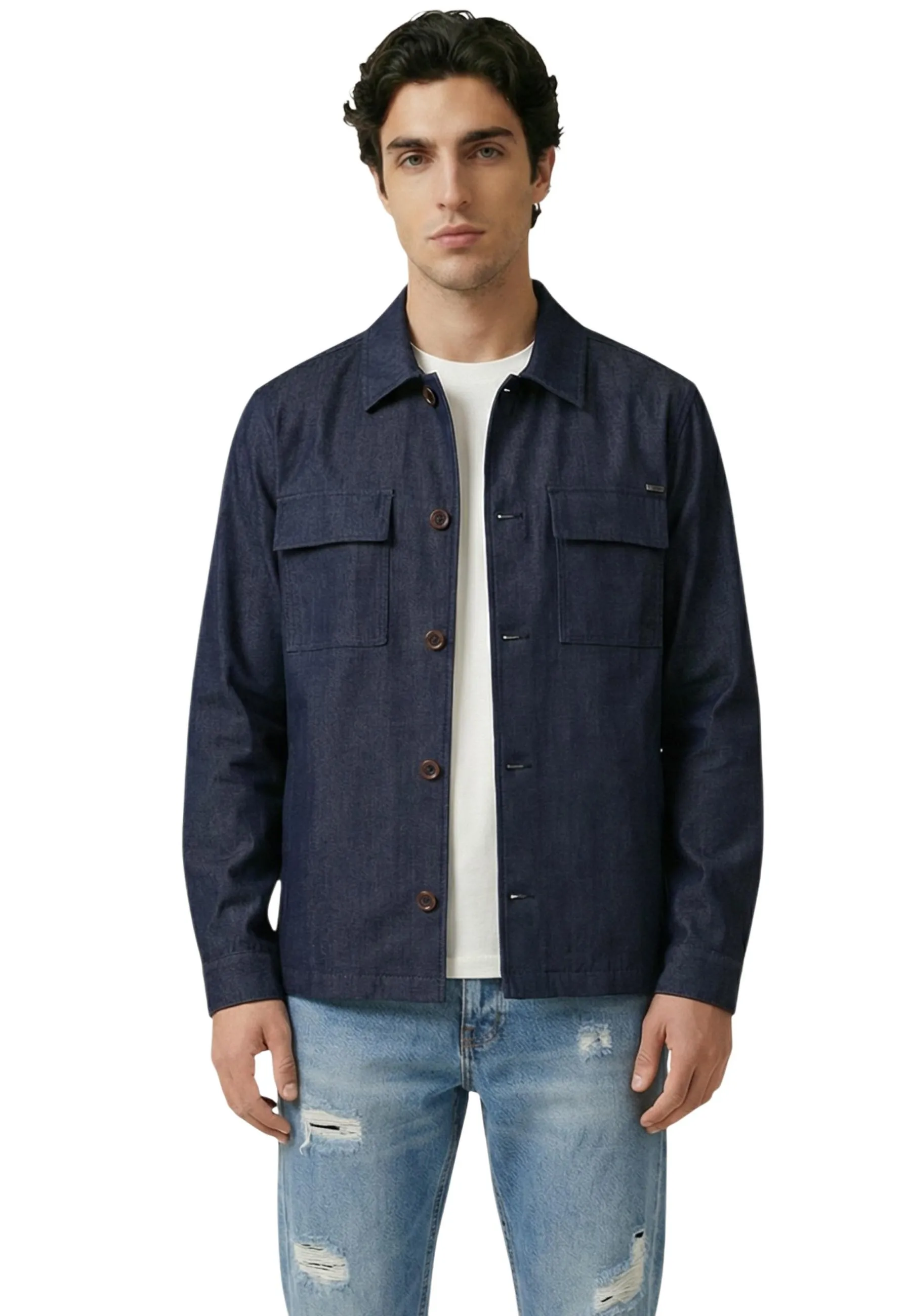 Gianni Lupo Herren Hemd Blau 511719