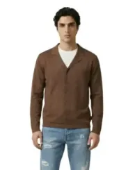 Gianni Lupo Herren Cardigan Braun | online kaufen