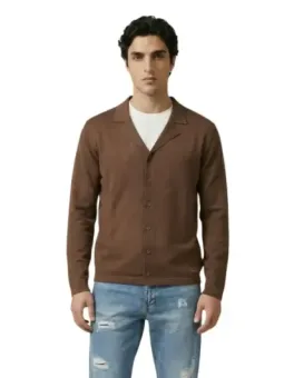Gianni Lupo Herren Cardigan Braun | online kaufen