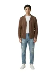 Gianni Lupo Herren Cardigan Braun | online kaufen