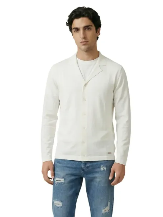 Gianni Lupo Herren Cardigan Weiß | online kaufen