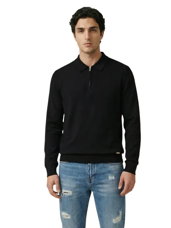 Gianni Lupo Herren Pullover Schwarz | online kaufen