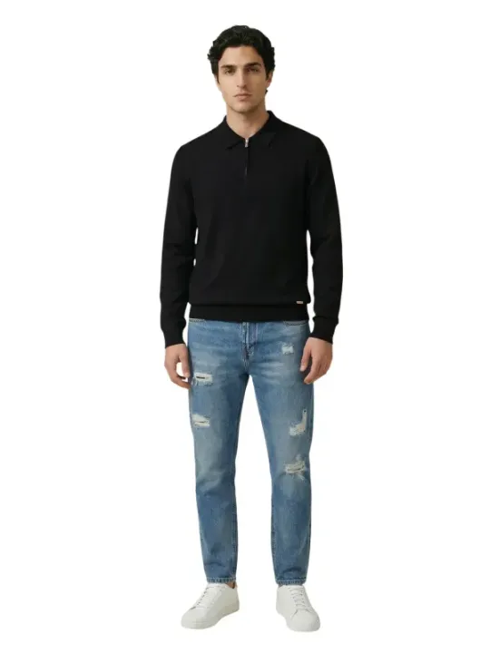Gianni Lupo Herren Pullover Schwarz | online kaufen