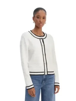 Morgan De Toi Damen Cardigan Weiß mieten | Flex-Fashion