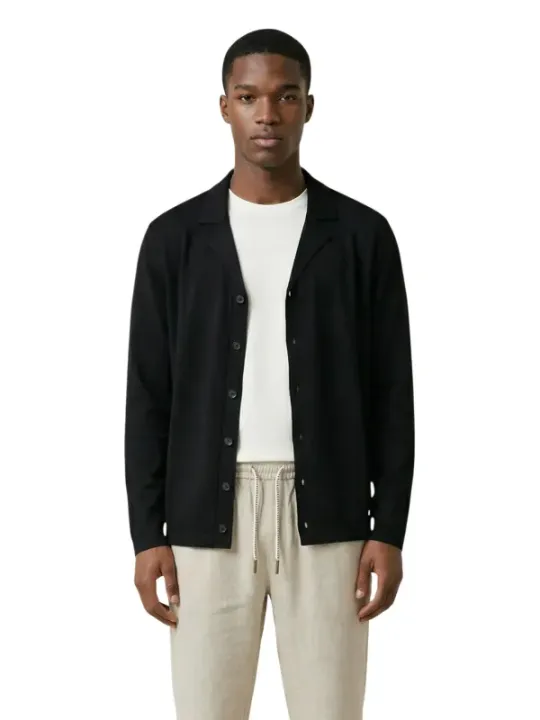 Gianni Lupo Herren Cardigan Schwarz | online kaufen