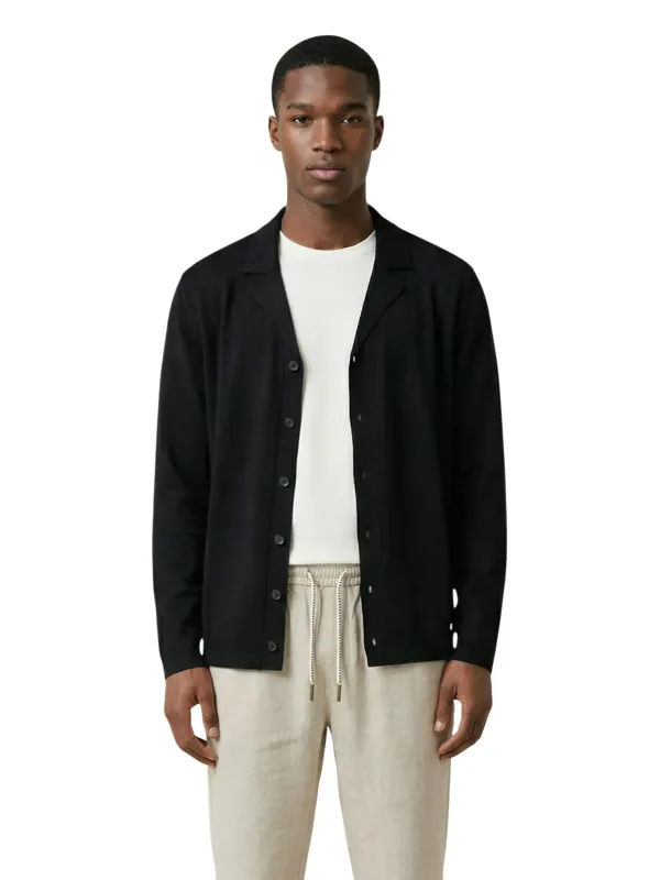 Gianni Lupo Herren Cardigan Schwarz | online kaufen