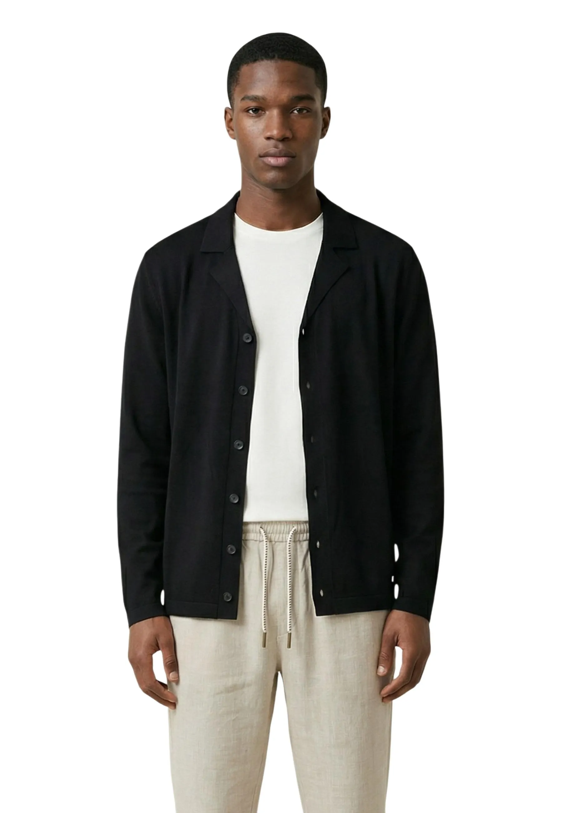Herren Cardigan Schwarz 511712
