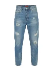 Gianni Lupo Herren Jeans Azurblau | online kaufen