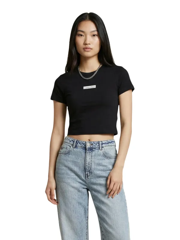 Calvin Klein Jeans Damen T-Shirt Schwarz | online kaufen