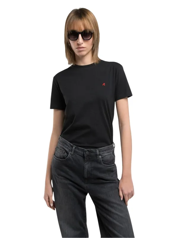 Replay Damen T-Shirt Schwarz | online kaufen