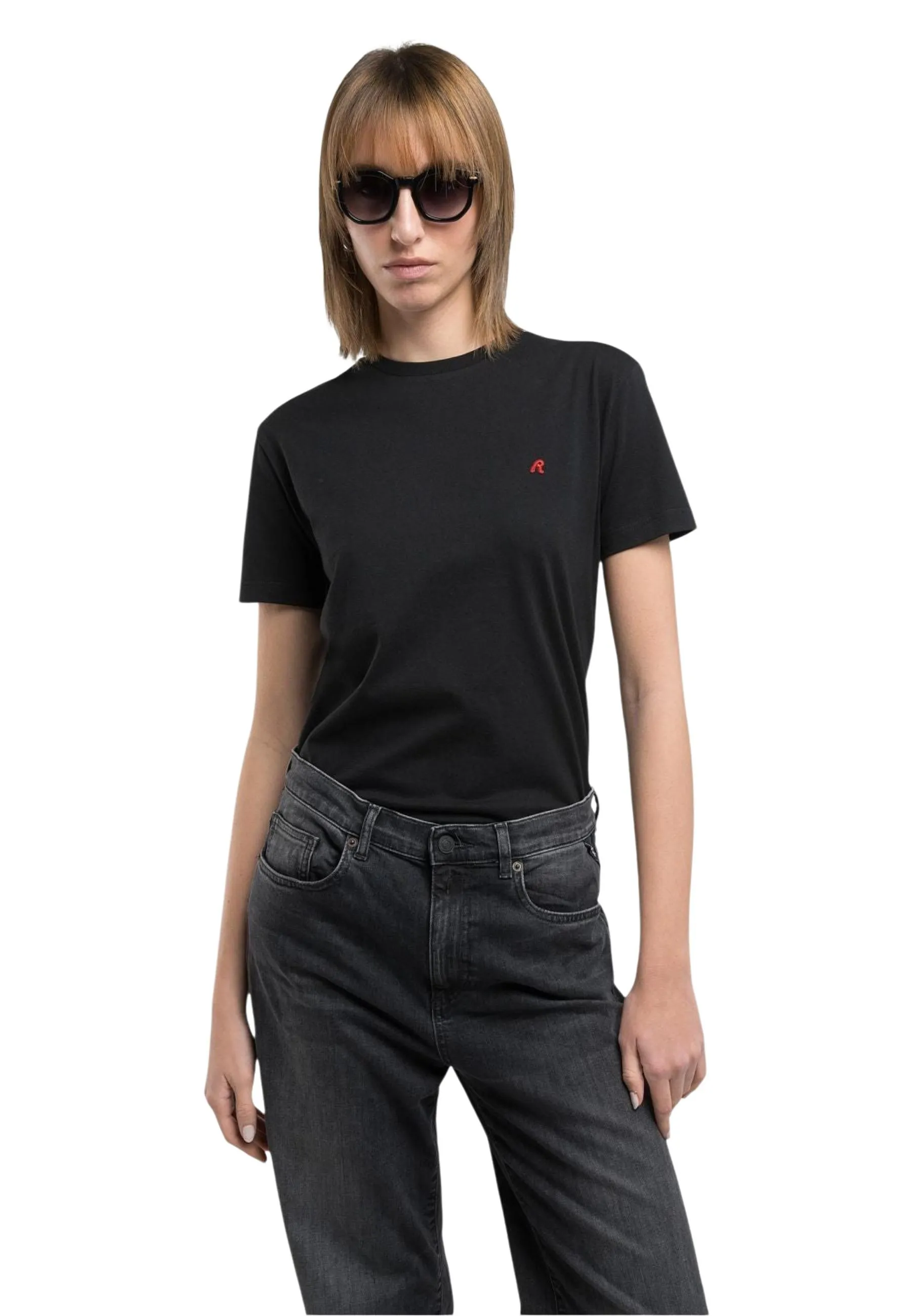 Replay Damen T-Shirt Schwarz 511333