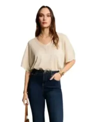 Morgan De Toi Damen Pullover Beige | online kaufen