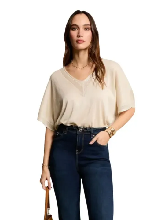 Morgan De Toi Damen Pullover Beige | online kaufen