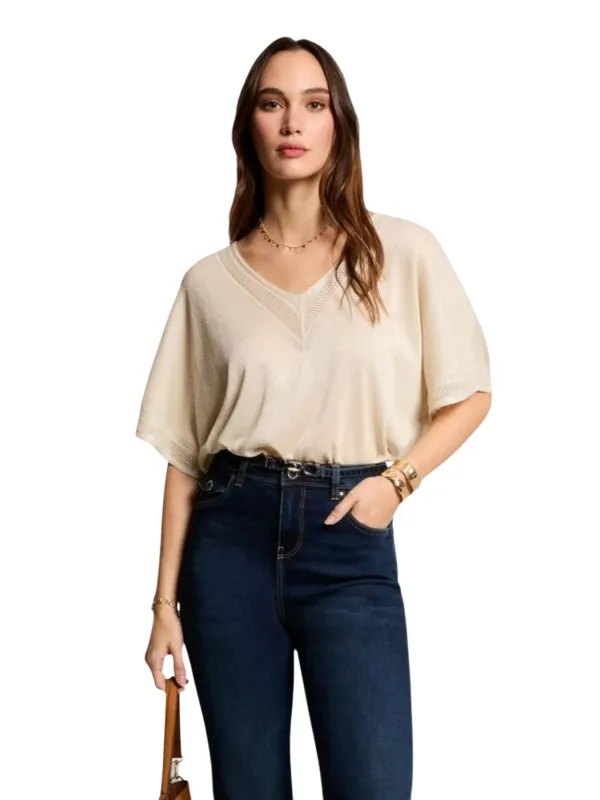 Morgan De Toi Damen Pullover Beige | online kaufen