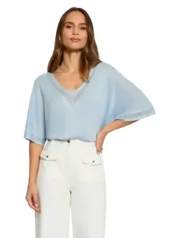 Azurblauer Damen-Pullover von Morgan De Toi leihen - Flex-Fashion