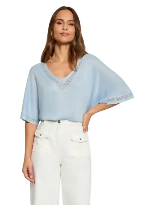 Morgan De Toi Damen Pullover Azurblau | online kaufen