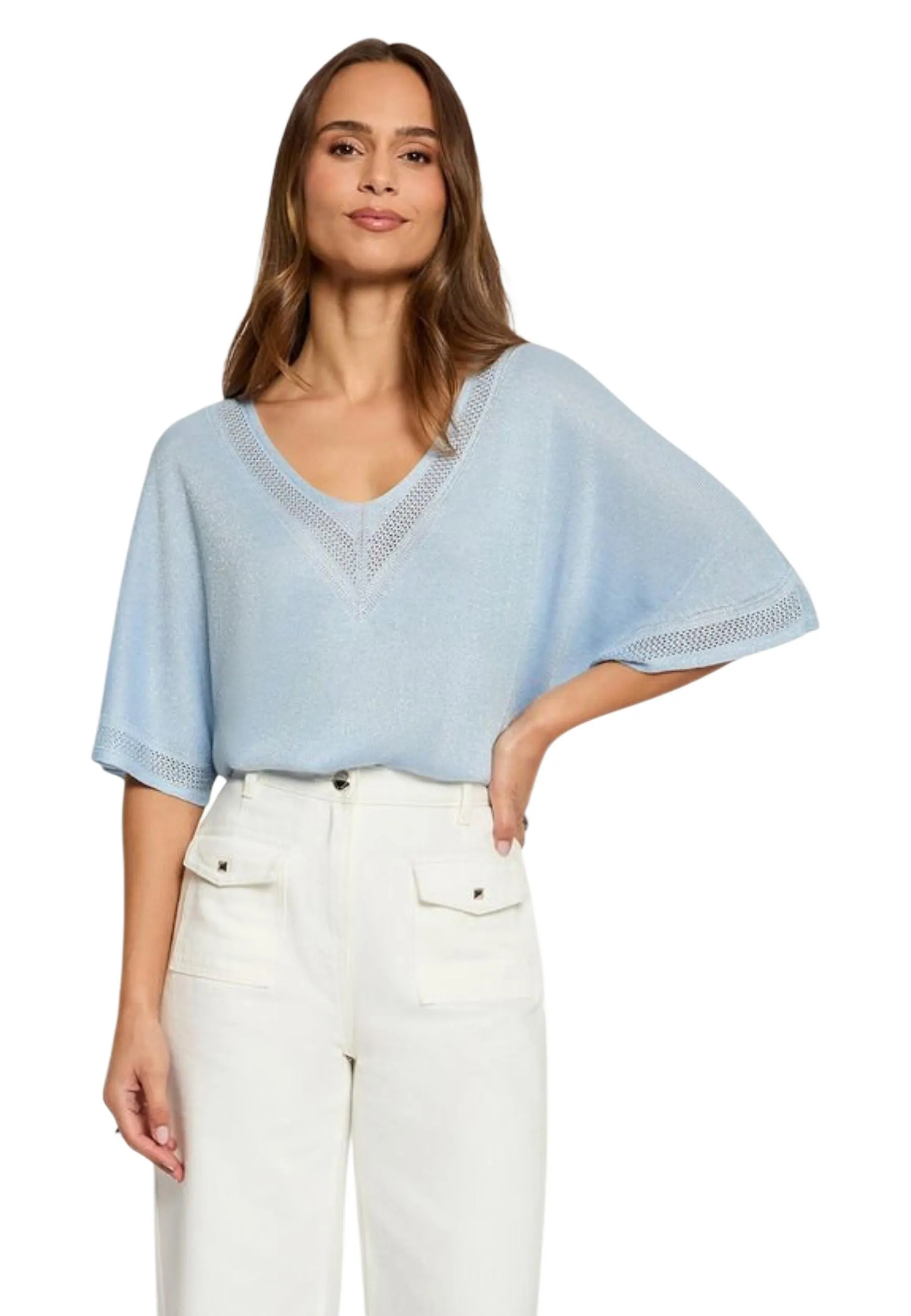 Damen Pullover Azurblau 511320