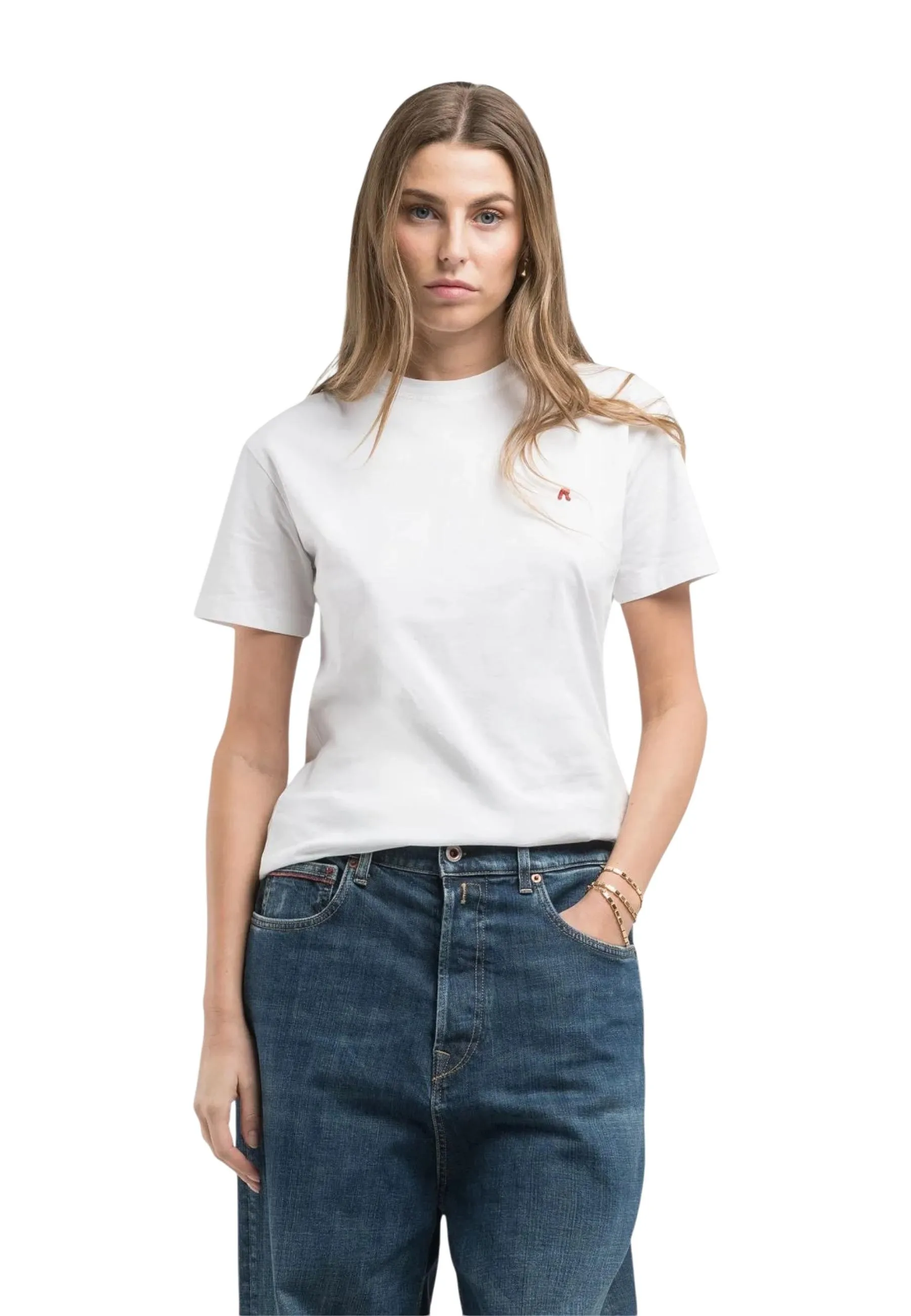 Replay Damen T-Shirt Weiß 511332