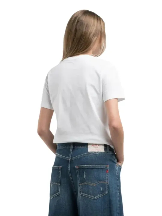 Replay Damen T-Shirt Weiß | online kaufen