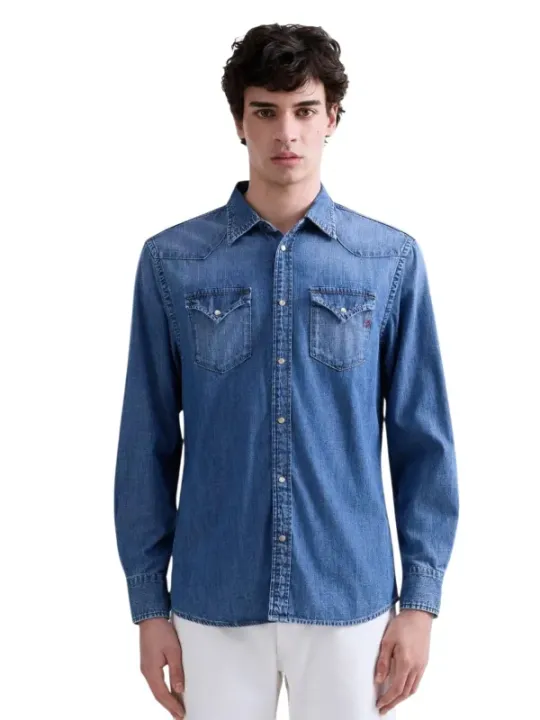 Replay Herren Hemd Azurblau | online kaufen