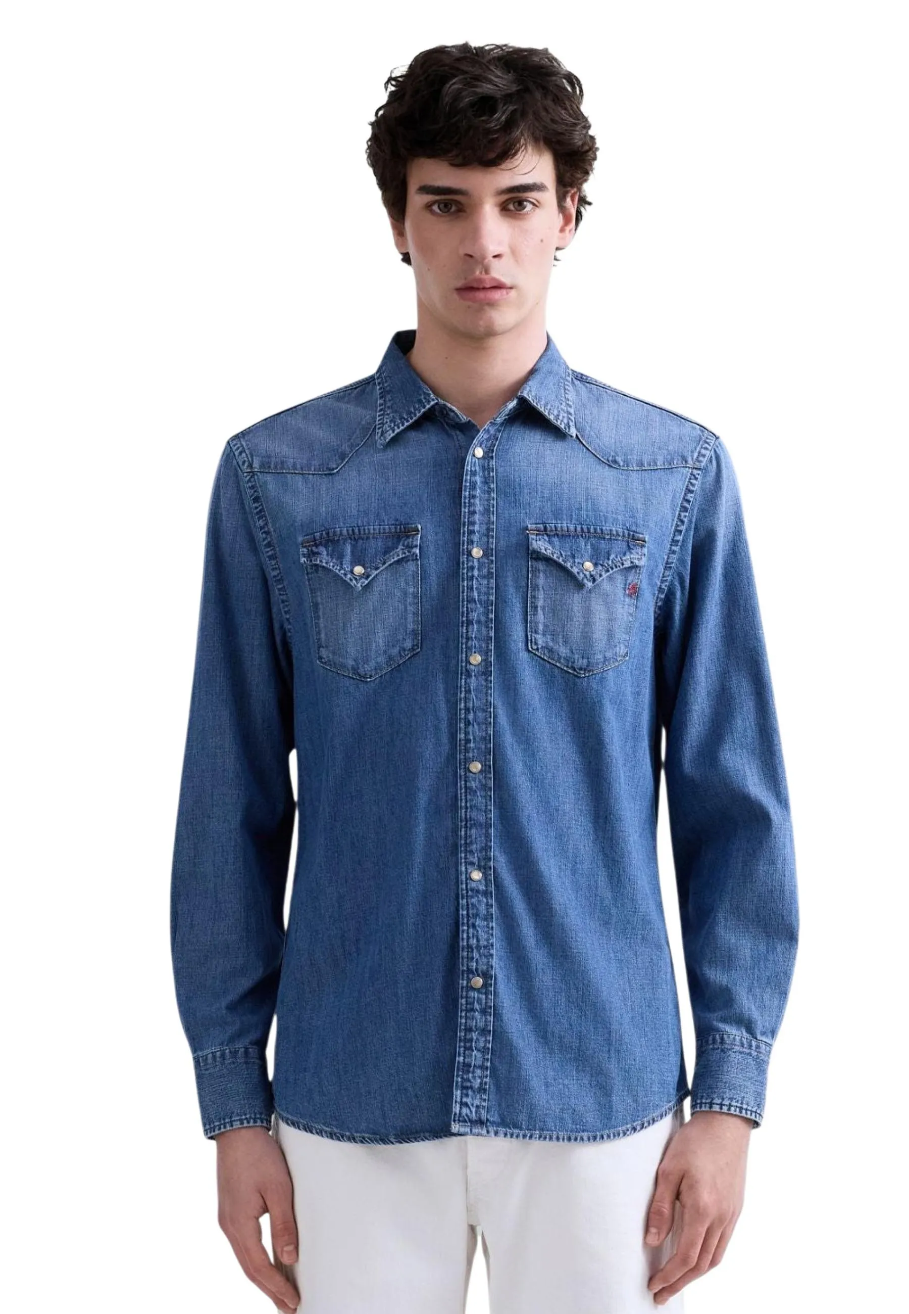Replay Herren Hemd Azurblau 516890