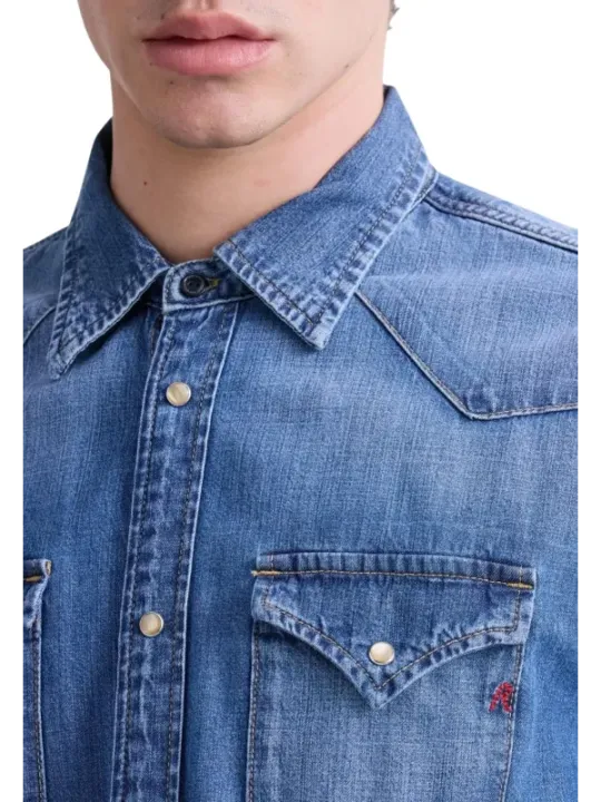 Replay Herren Hemd Azurblau | online kaufen