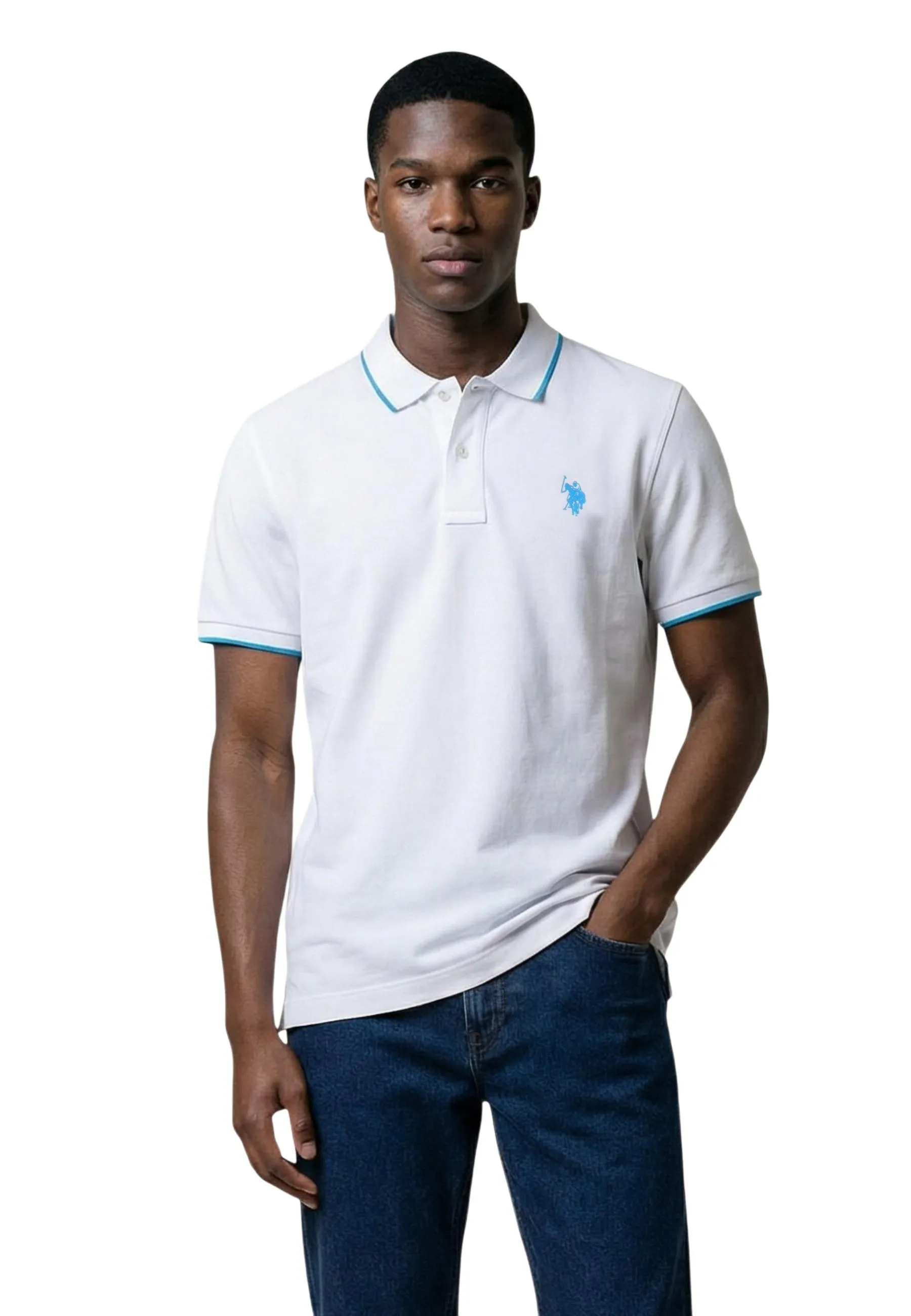 Herren Polo Weiß 516744