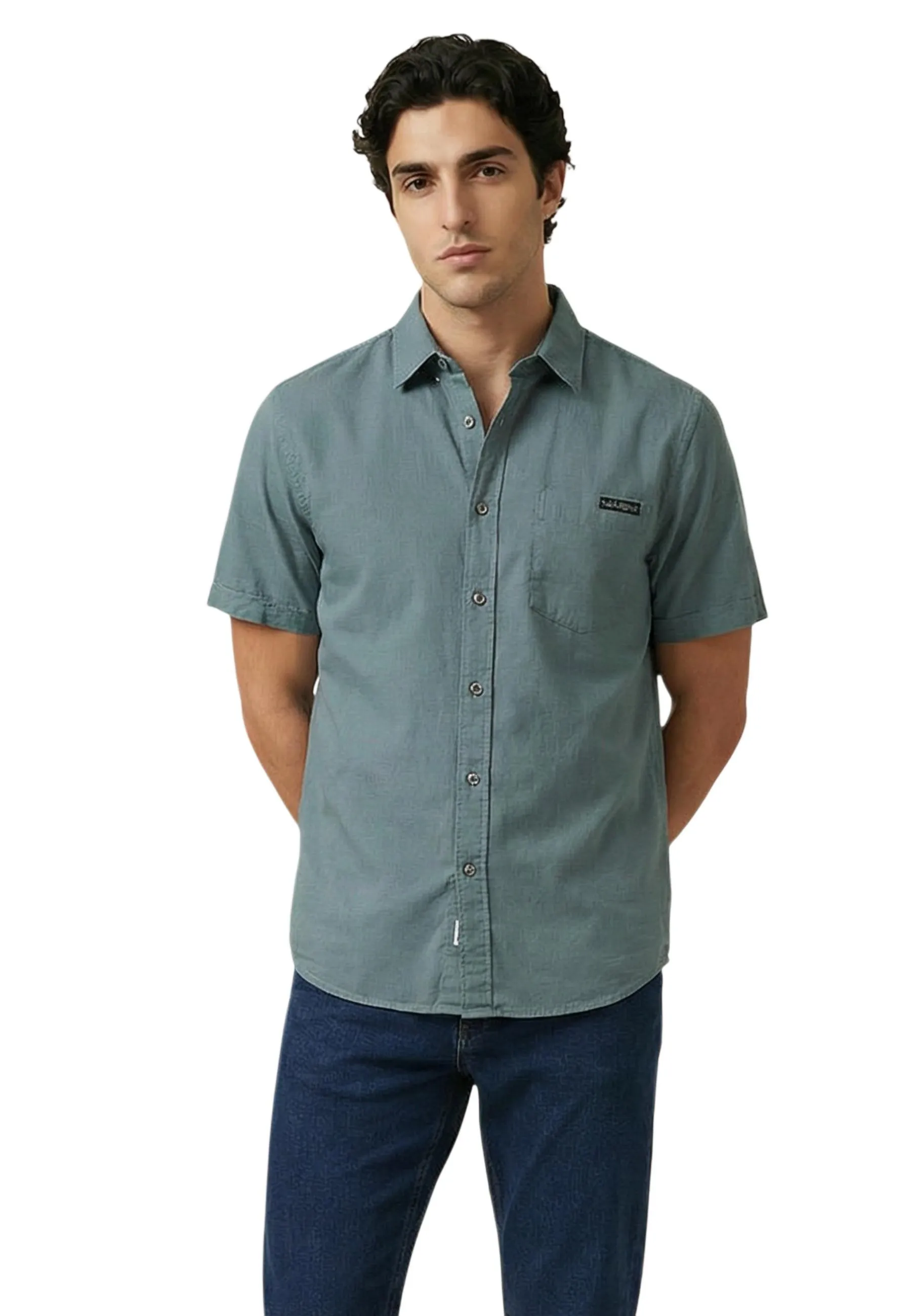 Herren Hemd Grün 516736