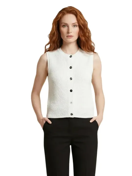 Jacqueline De Yong Damen Weste Weiß | online kaufen