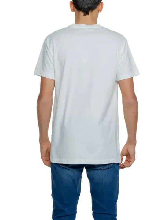 Weißes Baumwoll-T-Shirt kurzer Ärmel