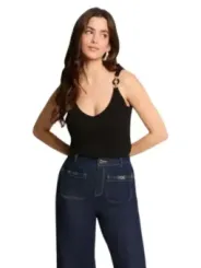 Morgan De Toi Damen Top Schwarz | online kaufen