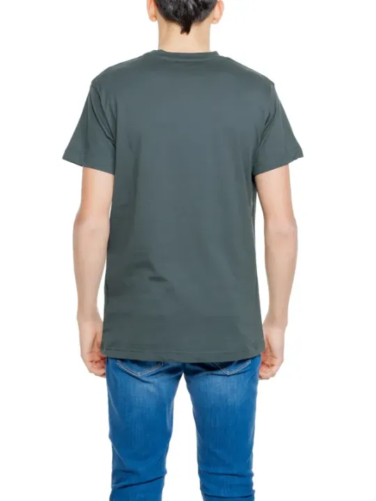 Dunkelgraues Baumwoll-T-Shirt bequemer Schnitt