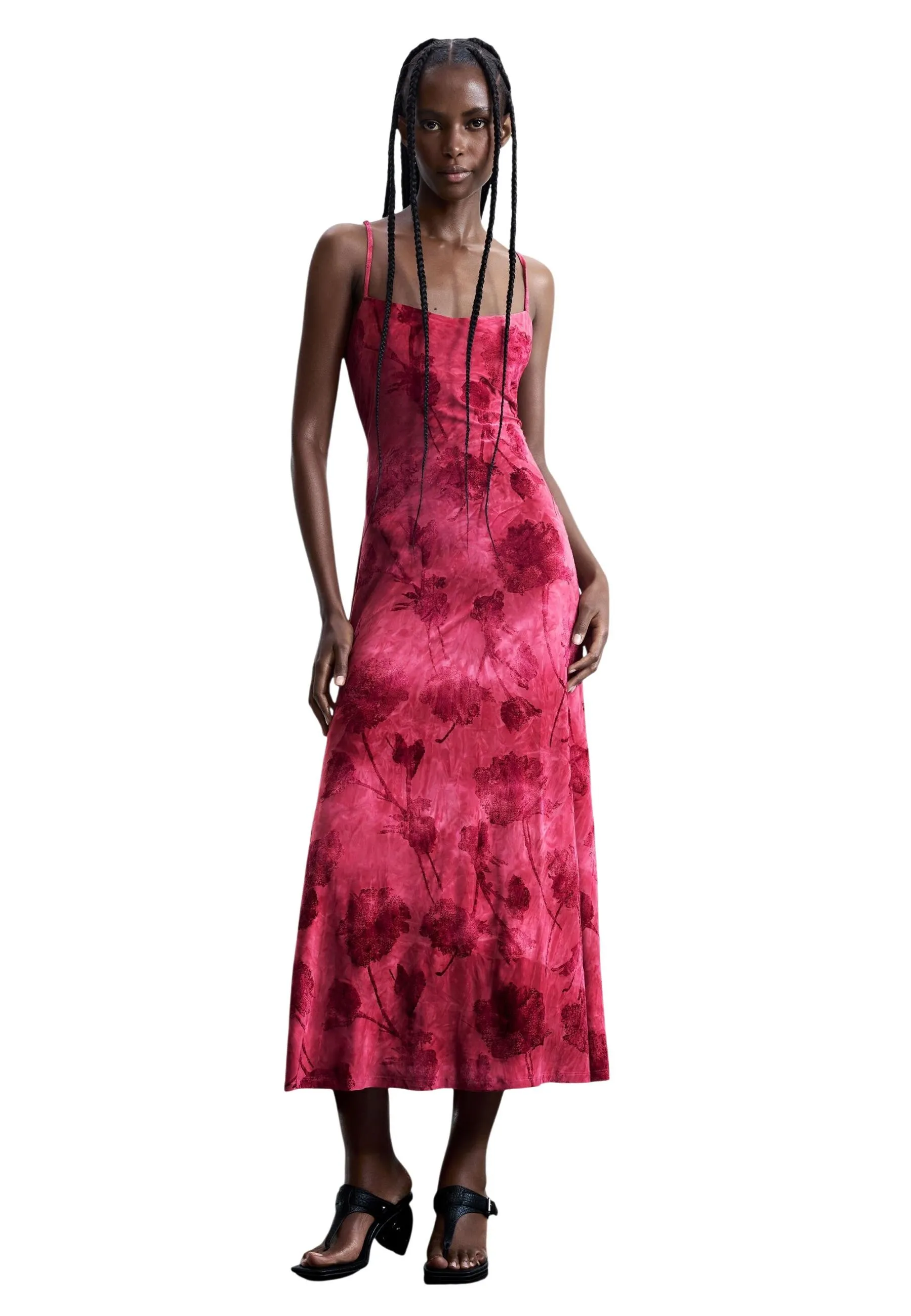 Damen Kleid Fuchsinrot 516580