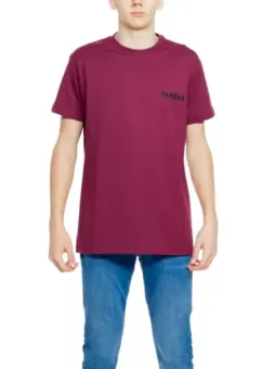 Merlotfarbenes T-Shirt mit Hunter-Logo