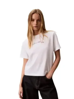 Calvin Klein Damen T-Shirt Weiß mieten | Flex-Fashion