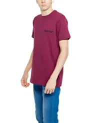 Burgunder Bomber T-Shirt mit lockerer Passform