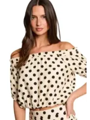 Morgan De Toi Damen Bluse Beige | online kaufen