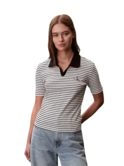 Calvin Klein Jeans Damen Polo Schwarz | online kaufen