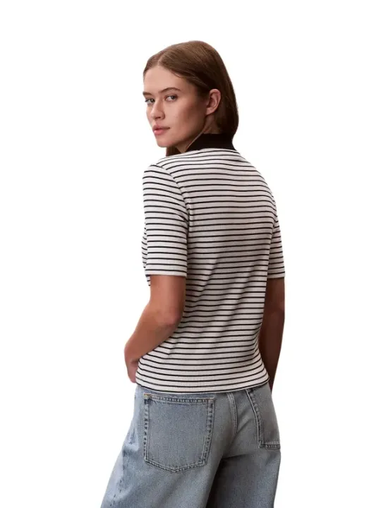 Calvin Klein Jeans Damen Polo Schwarz | online kaufen