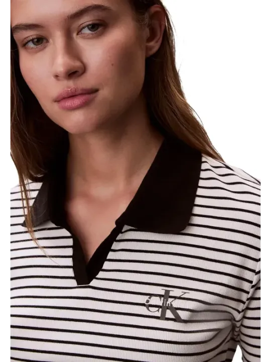 Calvin Klein Jeans Damen Polo Schwarz | online kaufen