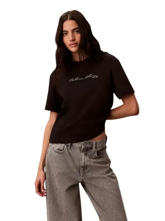 Mieten Sie Calvin Klein Damen T-Shirt Schwarz bei Flex-Fashion