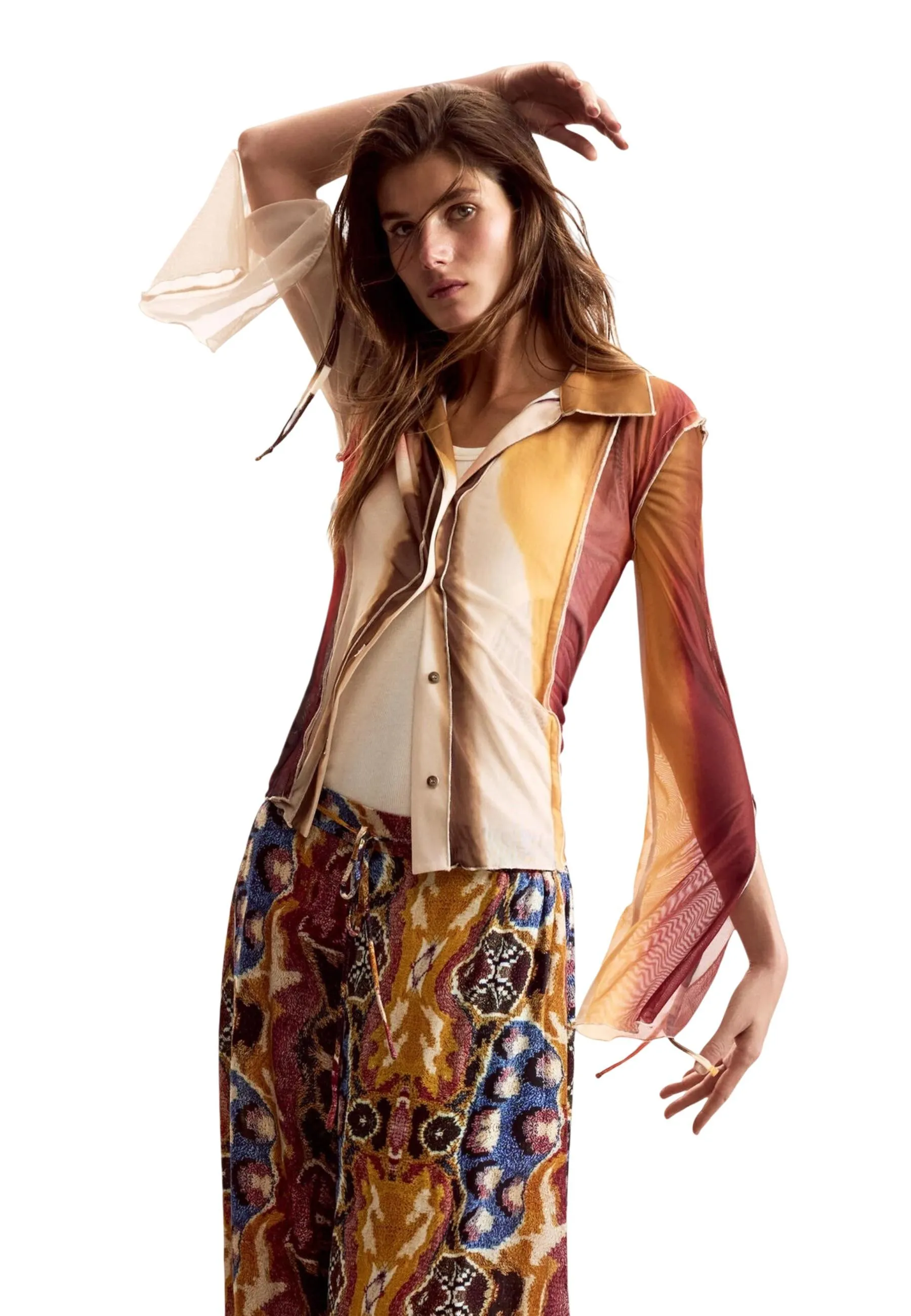 Desigual Damen Hemd Beige 514693