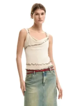 Desigual Damen Top Beige mieten - Flex-Fashion Verleih-Shop