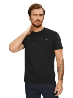 GANT Herren T-Shirt Schwarz mieten | Flex-Fashion Verleih