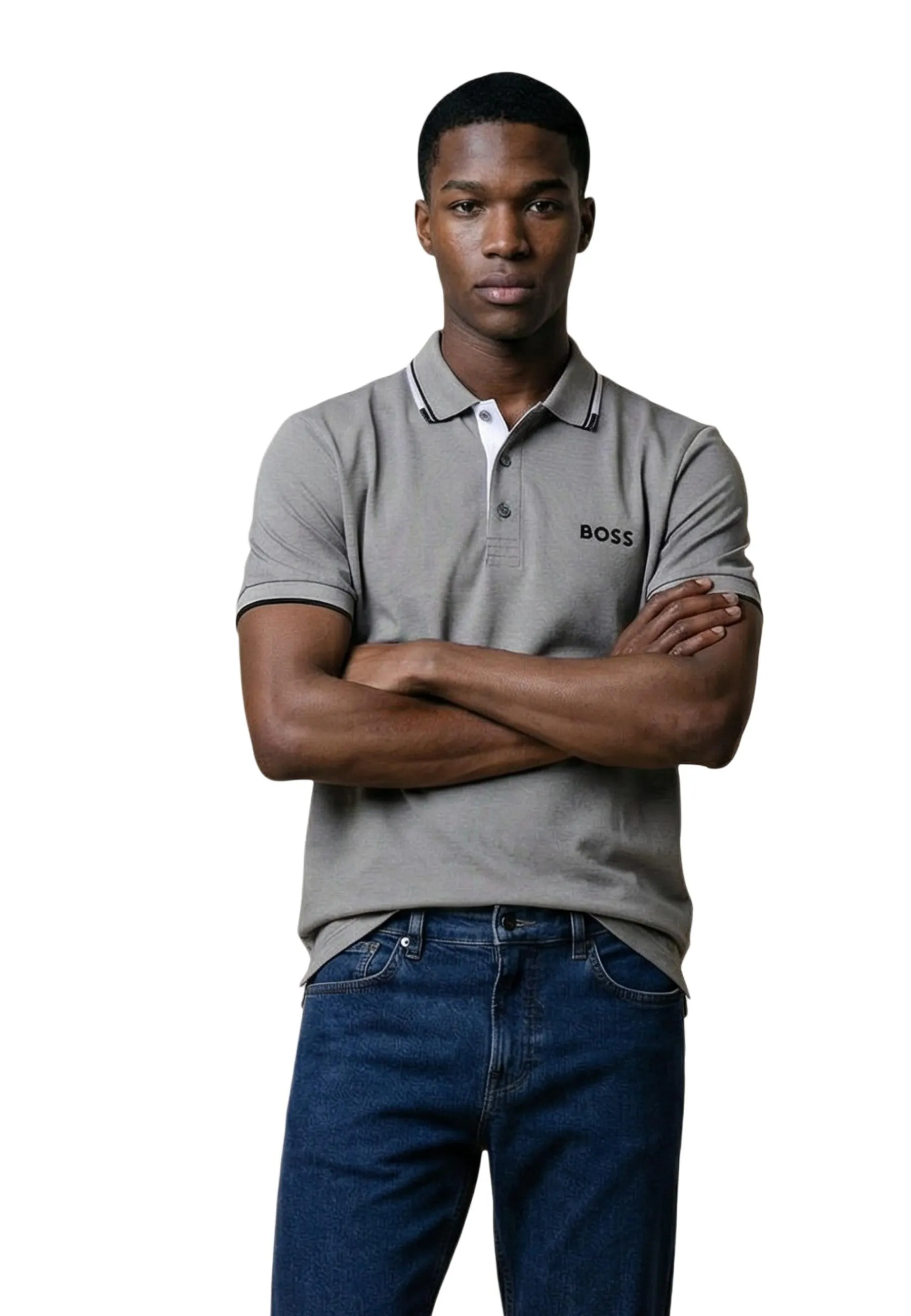 Boss Herren Polo Grau 515488