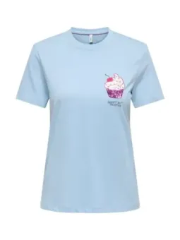 Only Damen T-Shirt Azurblau | online kaufen