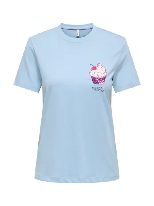 Only Damen T-Shirt Azurblau | online kaufen