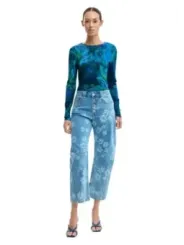 Desigual Damen Jeans Azurblau | online kaufen