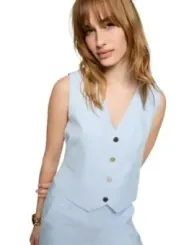 Morgan De Toi Damen Weste Azurblau | online kaufen